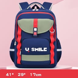 Sac à Dos Scolaire pour Enfnats U-Smile Bleu et Vert SACKDS09BV - حقيبة مدرسية للأطفال 1