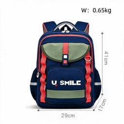 Sac à Dos Scolaire pour Enfnats U-Smile Bleu et Vert SACKDS09BV - حقيبة مدرسية للأطفال 3