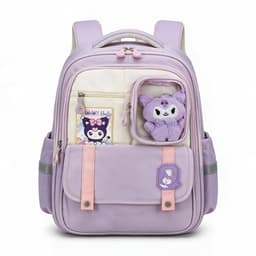 Sac à Dos Scolaire Style Kawaii Grand Volume avec Peluche Incluse Tissu Imperméable Bleu SACKDS04BLG - حقيبة مدرسية بتصميم كاوايي 1
