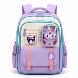 Sac à Dos Scolaire Style Kawaii Grand Volume avec Peluche Incluse Tissu Imperméable Bleu SACKDS04BLG - حقيبة مدرسية بتصميم كاوايي 6