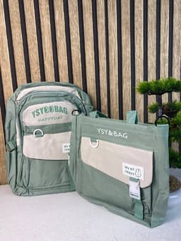 Sac à Dos Multifonctionnel Kawaii Grand Volume Imperméable et Résistant 5Pcs Rouge SACKDS10RG - حقيبة ظهر بعدة قطع بتصميم كاوايي 11