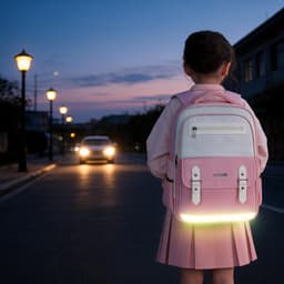 Sac à Dos Scolaire Style Kawaii Grand Volume Tissu Imperméable Bleu Nuit SACKDS08BLN - حقيبة مدرسية بتصميم كاوايي 1
