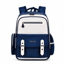 Sac à Dos Scolaire Style Kawaii Grand Volume Tissu Imperméable Bleu Nuit SACKDS08BLN - حقيبة مدرسية بتصميم كاوايي 8