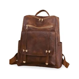 Sac à dos rétro en cuir synthétique pour femme - حقيبة ظهر نسائية من الجلد 2