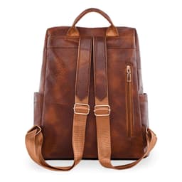 Sac à dos rétro en cuir synthétique pour femme - حقيبة ظهر نسائية من الجلد 5