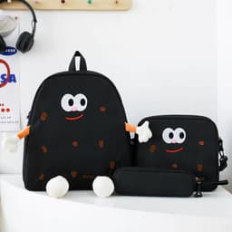 Ensemble de sacs d’école Kawai pour adolescents 3Pcs Language Rose – محفظة 3 قطع كاواي وردي 1