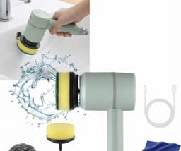 فرشاة التنظيف الكهربائية اللاسلكية 5 في 1 المتعددة الاستخدامات (قابلية الشحن عبر USB) 4
