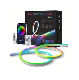 شريط إضاءة نيون ليد ذكي LED-NEON-RGB-Magic (بطول 5 أمتار) بتقنية RGB-IC وتحكم عبر التطبيق والريموت 1